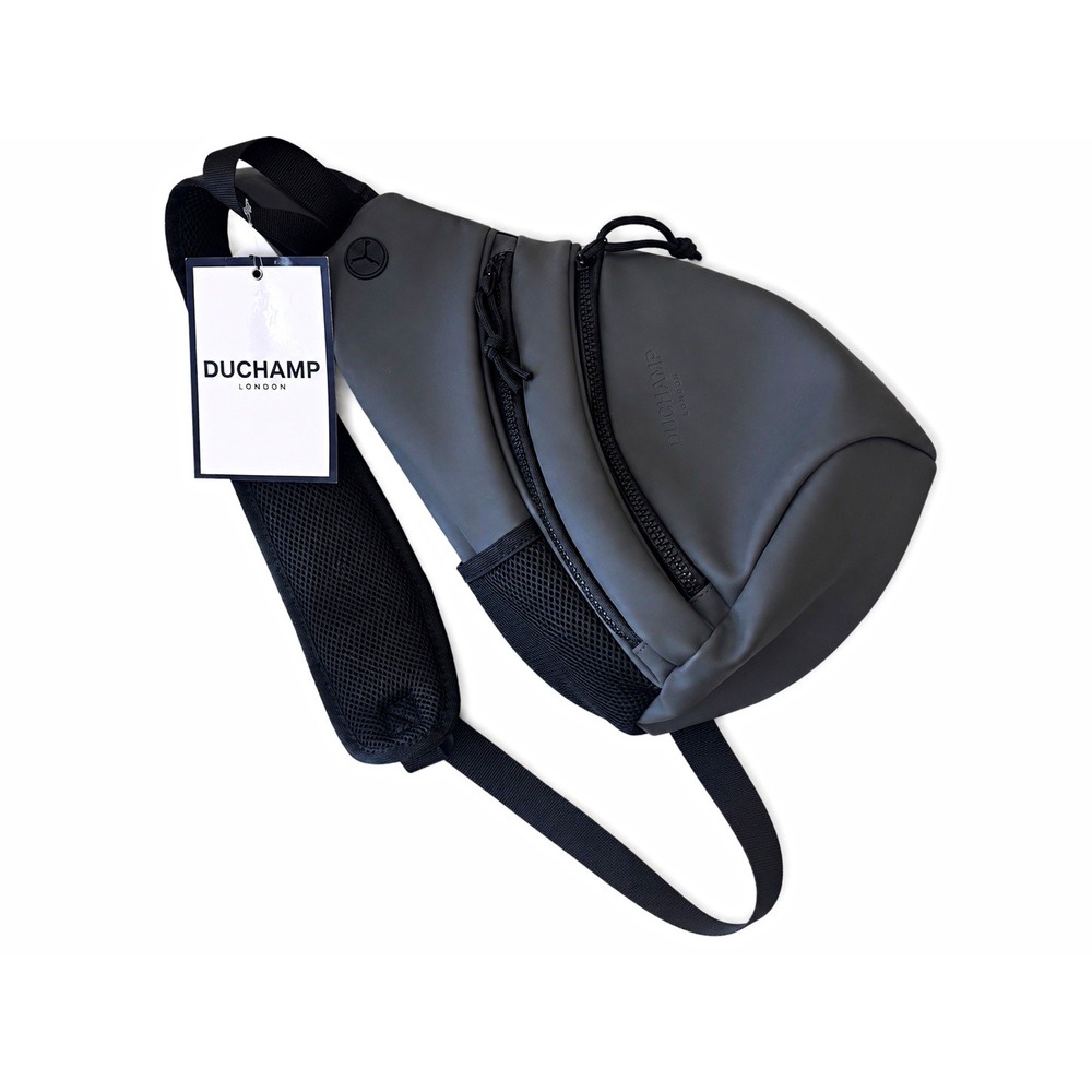 Duchamp London Sling Bag Charcoal Gray NWT Water Resistant Crossbody $79.50